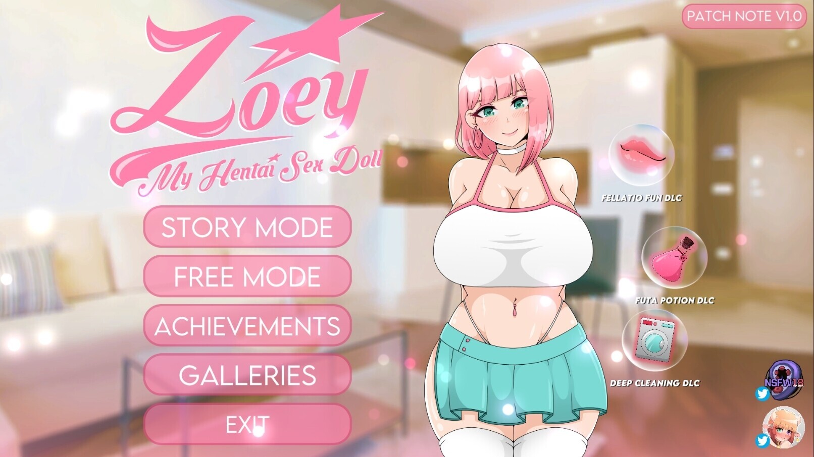 更新[互动SLG/动态] 佐伊：我的色情性爱娃娃 Zoey: My Hentai Sex Doll v1.12 生肉步兵版+DLC [760M]-爱玩ACG